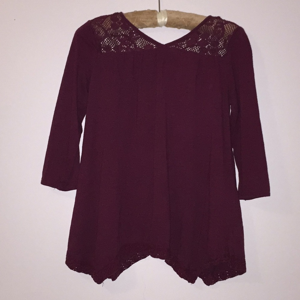 Girls maroon top